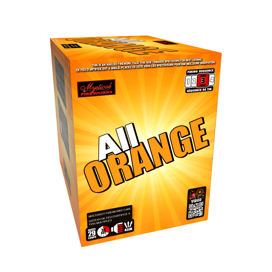 Mystical Fireworks Cake - Fanned All Orange