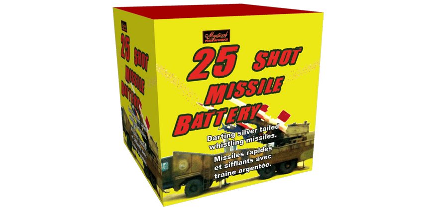 Mystical Fireworks Rockets & Missiles Each 25 Shot Missile Battery  - 50% OFF