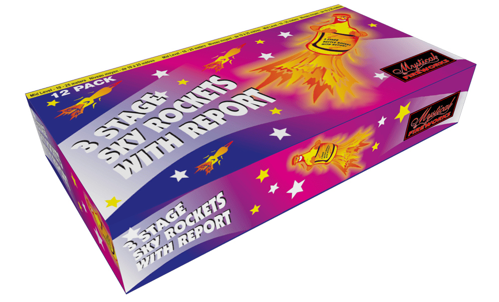 Mystical Fireworks Rockets & Missiles Each 3 Stage Sky Rockets (12pk)  - 50% OFF