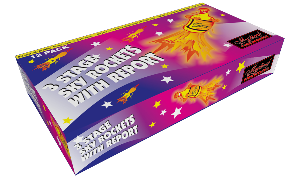 3 Stage Sky Rockets (12pk)  - 50% OFF