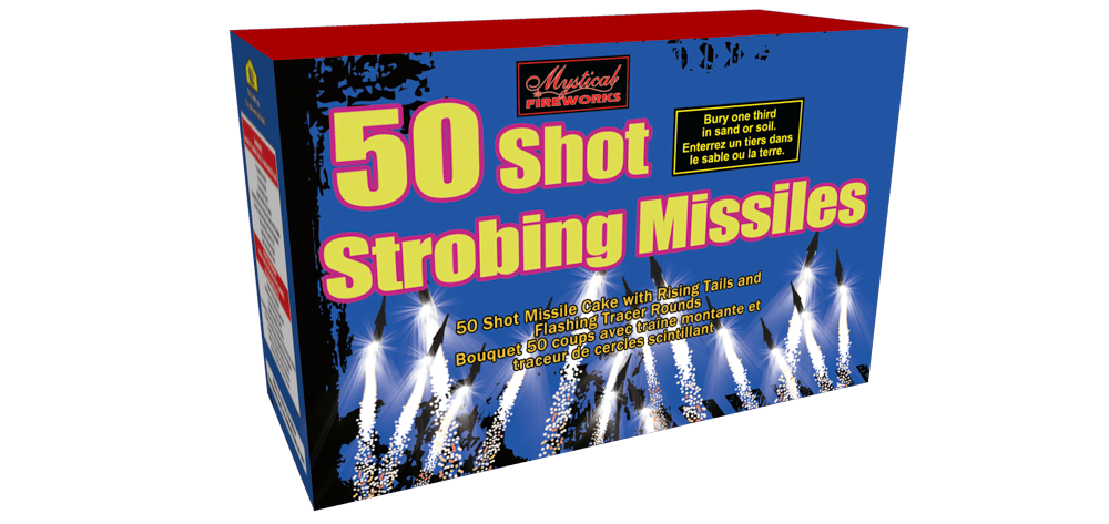Mystical Fireworks Rockets & Missiles Each 50 Shot Strobing Missiles  - 50% OFF