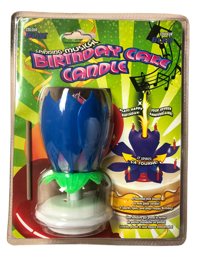 Spinning Musical Birthday Cake Candle  - 50% OFF
