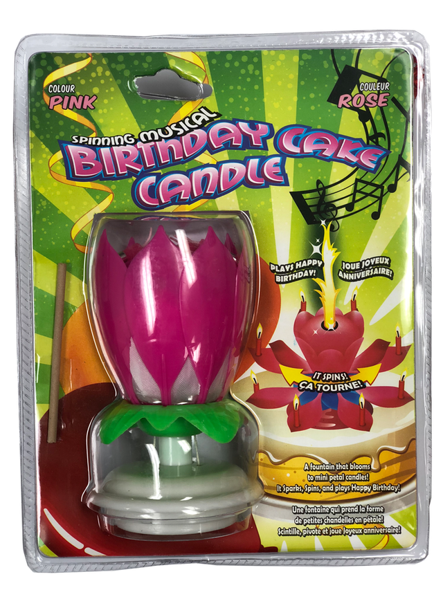 Spinning Musical Birthday Cake Candle  - 50% OFF
