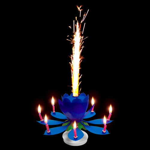 Spinning Musical Birthday Cake Candle  - 50% OFF