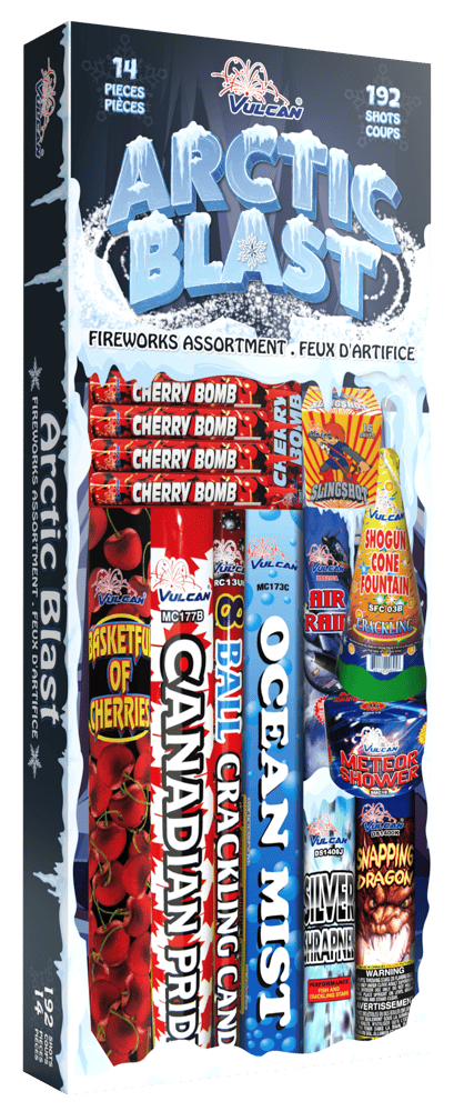 Vulcan Fireworks Family Pack Assortment Each Arctic Blast  - 50% OFF