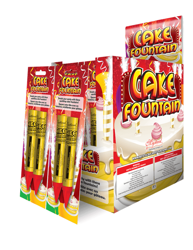 Mystical Fireworks Candle Box (24 pks) Cake Fountain (2 Pack) - 30 Seconds
