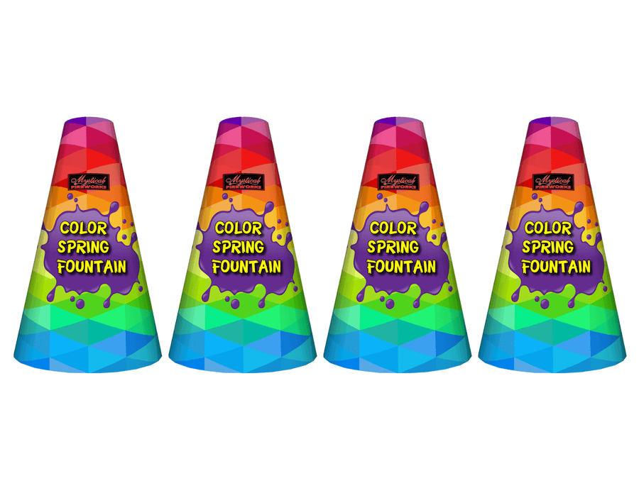 Mystical Distributing Fountains Color Spring Fountain 4 Pack