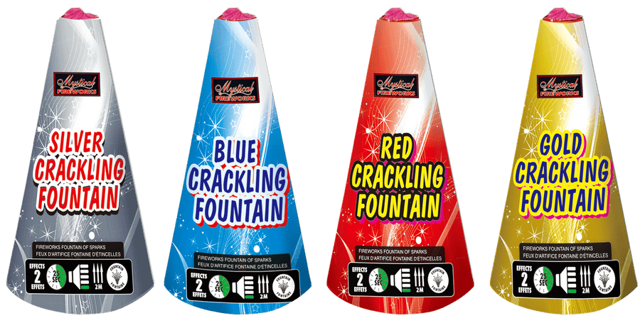 Mystical Fireworks Fountains Crackling Fountains (4 Pack)