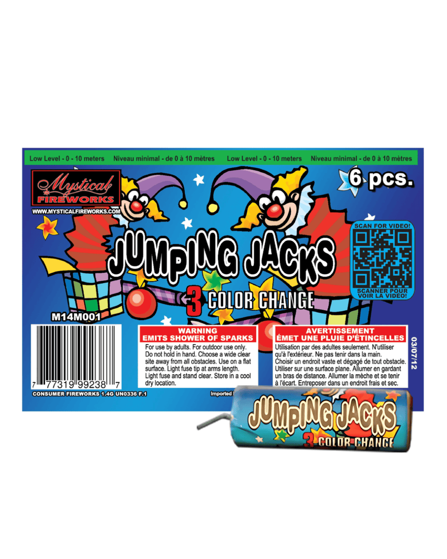 Mystical Fireworks Ground Spinners Pack Jumping Jacks (6pk)  - 50% OFF