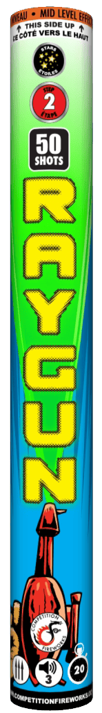 Competition Fireworks Roman Candles Ray Gun - 50 Shot Roman Candle