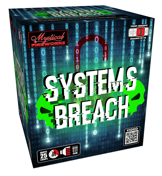 Mystical Fireworks Vertical Cakes Systems Breach