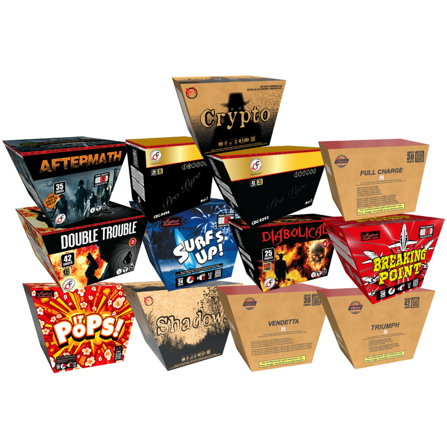 Mystical Fireworks Assortments Wall of Fire (Fanned Edition)