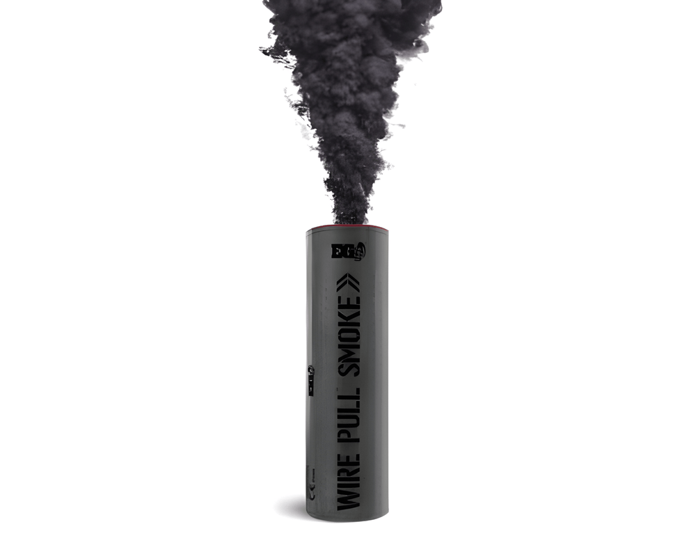 Enola Gaye Smoke Grenades Black WP40 Wire Pull Smoke Grenade (90 Seconds)