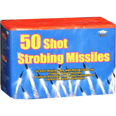 Mystical Fireworks Rockets & Missiles 50 Shot Strobing Missiles
