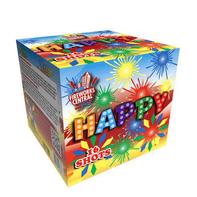 Fireworks Central Vertical Cakes Happy (16 shot)