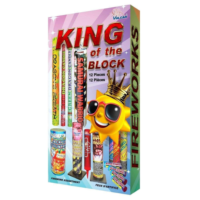 Vulcan Fireworks Family Pack Assortment King of the Block